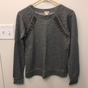 Light Grey Sweater with beaded detail
